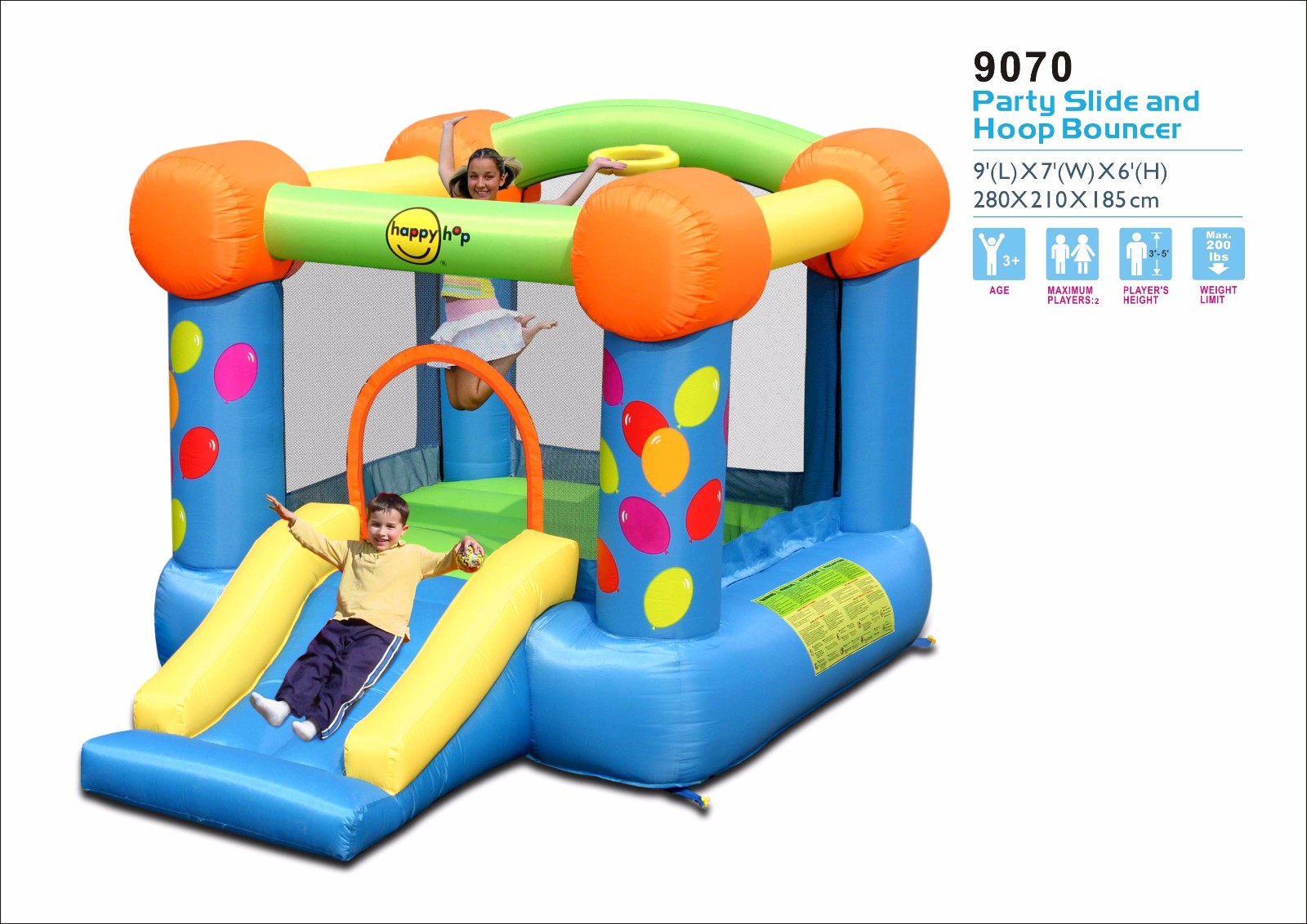 9070-Party Slide and Hoop Bouncer