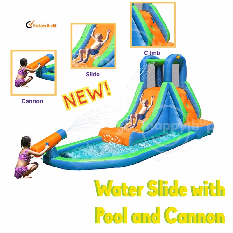 9140--Water Slide with Pool and Cannon